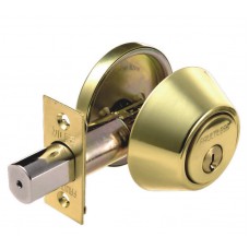 加安 D272 雙面鎖匙功能 輔助鎖 房門鎖 青銅(金色) 60mm 門厚35~45mm 一般鑰匙