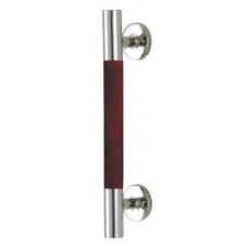鋁門把手 W1-723 不鏽鋼+原木 長250mm 高級把手 客廳 辦公室 不鏽鋼門 木門 鋁門 門把 握把
